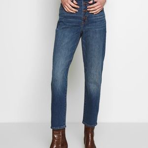 NWOT Madewell Vintage Crop Jeans, exposed button fly, Size 30